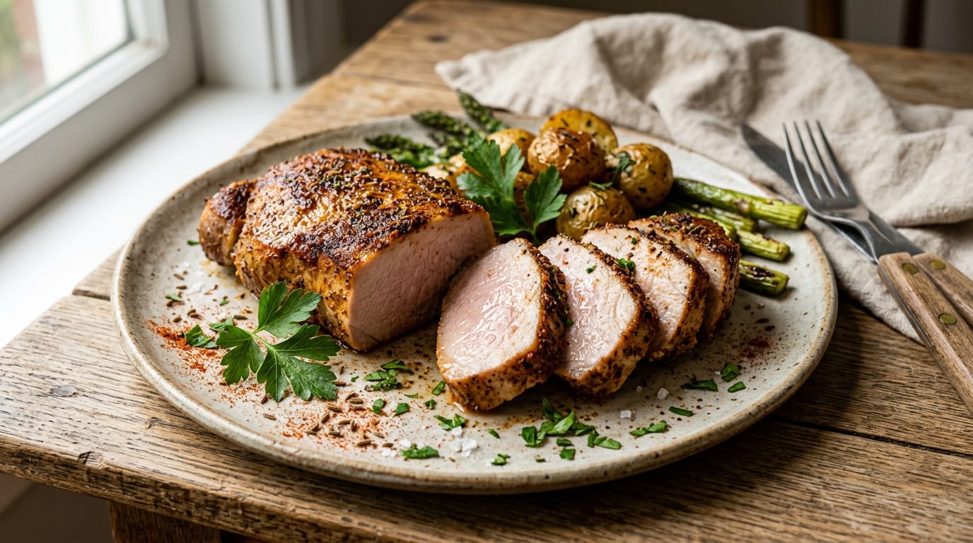 Lomo Duroc en air fryer con especias